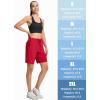 imageMAGCOMSEN Womens Hiking Shorts Lightweight Quick Dry 8quot Golf Shorts Water Resistant with 3 Zipper PocketsTomato Red
