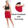 imageMAGCOMSEN Womens Hiking Shorts Lightweight Quick Dry 8quot Golf Shorts Water Resistant with 3 Zipper PocketsTomato Red