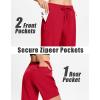 imageMAGCOMSEN Womens Hiking Shorts Lightweight Quick Dry 8quot Golf Shorts Water Resistant with 3 Zipper PocketsTomato Red