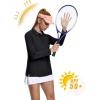 imageMAGCOMSEN Womens Long Sleeve Golf Shirts UPF 50 Polo Moisture Wicking 3Button Placket Casual Shirt for Tennis SportsBlack