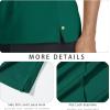 imageMAGCOMSEN Womens Long Sleeve Golf Shirts UPF 50 Polo Moisture Wicking 3Button Placket Casual Shirt for Tennis SportsEmerald Green