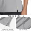 imageMAGCOMSEN Womens Long Sleeve Golf Shirts UPF 50 Polo Moisture Wicking 3Button Placket Casual Shirt for Tennis SportsLight Grey