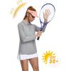 imageMAGCOMSEN Womens Long Sleeve Golf Shirts UPF 50 Polo Moisture Wicking 3Button Placket Casual Shirt for Tennis SportsLight Grey