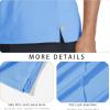 imageMAGCOMSEN Womens Long Sleeve Golf Shirts UPF 50 Polo Moisture Wicking 3Button Placket Casual Shirt for Tennis SportsWaterfall Blue