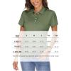 imageMAGCOMSEN Womens Polo Shirts Short Sleeve 4Button Casual Work Collared Shirts Moisture Wicking Golf ShirtsArmy Green