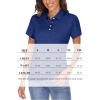 imageMAGCOMSEN Womens Polo Shirts Short Sleeve 4Button Casual Work Collared Shirts Moisture Wicking Golf ShirtsDark Blue