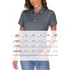 imageMAGCOMSEN Womens Polo Shirts Short Sleeve 4Button Casual Work Collared Shirts Moisture Wicking Golf ShirtsDark Grey