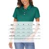 imageMAGCOMSEN Womens Polo Shirts Short Sleeve 4Button Casual Work Collared Shirts Moisture Wicking Golf ShirtsEmerald Green