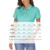 imageMAGCOMSEN Womens Polo Shirts Short Sleeve 4Button Casual Work Collared Shirts Moisture Wicking Golf ShirtsLight Green
