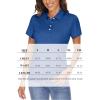 imageMAGCOMSEN Womens Polo Shirts Short Sleeve 4Button Casual Work Collared Shirts Moisture Wicking Golf ShirtsMedium Blue
