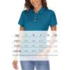 imageMAGCOMSEN Womens Polo Shirts Short Sleeve 4Button Casual Work Collared Shirts Moisture Wicking Golf ShirtsPeacock Blue