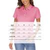 imageMAGCOMSEN Womens Polo Shirts Short Sleeve 4Button Casual Work Collared Shirts Moisture Wicking Golf ShirtsPink