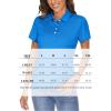 imageMAGCOMSEN Womens Polo Shirts Short Sleeve 4Button Casual Work Collared Shirts Moisture Wicking Golf ShirtsSea Blue