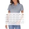 imageMAGCOMSEN Womens Polo Shirts Short Sleeve 4Button Casual Work Collared Shirts Moisture Wicking Golf ShirtsSilver