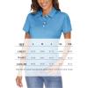 imageMAGCOMSEN Womens Polo Shirts Short Sleeve 4Button Casual Work Collared Shirts Moisture Wicking Golf ShirtsSky Blue