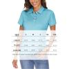 imageMAGCOMSEN Womens Polo Shirts Short Sleeve 4Button Casual Work Collared Shirts Moisture Wicking Golf ShirtsWater Blue