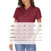 imageMAGCOMSEN Womens Polo Shirts Short Sleeve 4Button Casual Work Collared Shirts Moisture Wicking Golf ShirtsWine Red