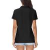 imageMAGCOMSEN Womens Polos Golf Shirts Short Sleeve Collared Shirt Women Quick Dry Fit UPF 50 Tennis Work Athletic TopsBlack