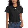 imageMAGCOMSEN Womens Polos Golf Shirts Short Sleeve Collared Shirt Women Quick Dry Fit UPF 50 Tennis Work Athletic TopsBlack
