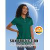 imageMAGCOMSEN Womens Polos Golf Shirts Short Sleeve Collared Shirt Women Quick Dry Fit UPF 50 Tennis Work Athletic TopsEmerald Green