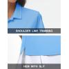 imageMAGCOMSEN Womens Polos Golf Shirts Short Sleeve Collared Shirt Women Quick Dry Fit UPF 50 Tennis Work Athletic TopsFalls Blue