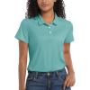 imageMAGCOMSEN Womens Polos Golf Shirts Short Sleeve Collared Shirt Women Quick Dry Fit UPF 50 Tennis Work Athletic TopsGrey Green