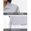 imageMAGCOMSEN Womens Polos Golf Shirts Short Sleeve Collared Shirt Women Quick Dry Fit UPF 50 Tennis Work Athletic TopsLight Grey