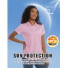 imageMAGCOMSEN Womens Polos Golf Shirts Short Sleeve Collared Shirt Women Quick Dry Fit UPF 50 Tennis Work Athletic TopsLight Pink