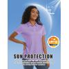 imageMAGCOMSEN Womens Polos Golf Shirts Short Sleeve Collared Shirt Women Quick Dry Fit UPF 50 Tennis Work Athletic TopsLight Purple