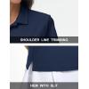 imageMAGCOMSEN Womens Polos Golf Shirts Short Sleeve Collared Shirt Women Quick Dry Fit UPF 50 Tennis Work Athletic TopsNavy Blue