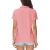 imageMAGCOMSEN Womens Polos Golf Shirts Short Sleeve Collared Shirt Women Quick Dry Fit UPF 50 Tennis Work Athletic TopsPink