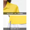 imageMAGCOMSEN Womens Polos Golf Shirts Short Sleeve Collared Shirt Women Quick Dry Fit UPF 50 Tennis Work Athletic TopsYellow
