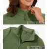 imageMAGCOMSEN Womens Quarter Zip Pullover Polar Fleece Jacket Soft Lightweight Sweatshirts Long Sleeve Warm TopsArmy Green