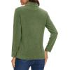 imageMAGCOMSEN Womens Quarter Zip Pullover Polar Fleece Jacket Soft Lightweight Sweatshirts Long Sleeve Warm TopsArmy Green