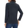 imageMAGCOMSEN Womens Quarter Zip Pullover Polar Fleece Jacket Soft Lightweight Sweatshirts Long Sleeve Warm TopsBlack