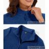 imageMAGCOMSEN Womens Quarter Zip Pullover Polar Fleece Jacket Soft Lightweight Sweatshirts Long Sleeve Warm TopsDark Blue
