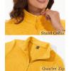 imageMAGCOMSEN Womens Quarter Zip Pullover Polar Fleece Jacket Soft Lightweight Sweatshirts Long Sleeve Warm TopsGinger