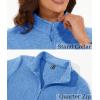 imageMAGCOMSEN Womens Quarter Zip Pullover Polar Fleece Jacket Soft Lightweight Sweatshirts Long Sleeve Warm TopsLight Blue