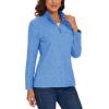 imageMAGCOMSEN Womens Quarter Zip Pullover Polar Fleece Jacket Soft Lightweight Sweatshirts Long Sleeve Warm TopsLight Blue