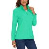 imageMAGCOMSEN Womens Quarter Zip Pullover Polar Fleece Jacket Soft Lightweight Sweatshirts Long Sleeve Warm TopsMint Green