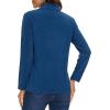 imageMAGCOMSEN Womens Quarter Zip Pullover Polar Fleece Jacket Soft Lightweight Sweatshirts Long Sleeve Warm TopsNavy
