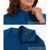 imageMAGCOMSEN Womens Quarter Zip Pullover Polar Fleece Jacket Soft Lightweight Sweatshirts Long Sleeve Warm TopsNavy