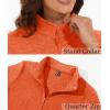imageMAGCOMSEN Womens Quarter Zip Pullover Polar Fleece Jacket Soft Lightweight Sweatshirts Long Sleeve Warm TopsOrange