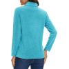 imageMAGCOMSEN Womens Quarter Zip Pullover Polar Fleece Jacket Soft Lightweight Sweatshirts Long Sleeve Warm TopsWater Blue