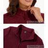 imageMAGCOMSEN Womens Quarter Zip Pullover Polar Fleece Jacket Soft Lightweight Sweatshirts Long Sleeve Warm TopsWine Red