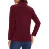 imageMAGCOMSEN Womens Quarter Zip Pullover Polar Fleece Jacket Soft Lightweight Sweatshirts Long Sleeve Warm TopsWine Red