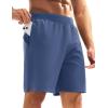 imageMAGCOMSEN Mens Athletic Running Shorts 8quot Quick Dry Lightweight Workout Gym Sports Hiking Shorts UPF 50 with 3 PocketsBlue Gray