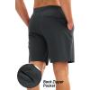 imageMAGCOMSEN Mens Athletic Running Shorts 8quot Quick Dry Lightweight Workout Gym Sports Hiking Shorts UPF 50 with 3 PocketsDark Grey