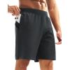 imageMAGCOMSEN Mens Athletic Running Shorts 8quot Quick Dry Lightweight Workout Gym Sports Hiking Shorts UPF 50 with 3 PocketsDark Grey
