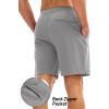 imageMAGCOMSEN Mens Athletic Running Shorts 8quot Quick Dry Lightweight Workout Gym Sports Hiking Shorts UPF 50 with 3 PocketsLight Gray